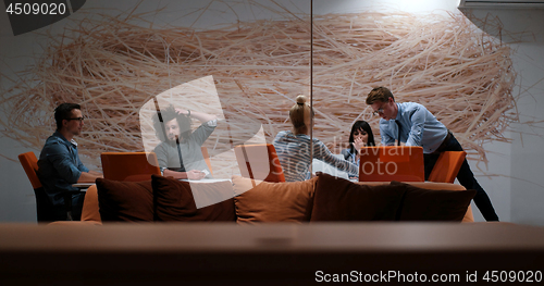 Image of Startup Business Team At A Meeting at modern office building