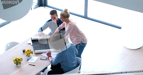 Image of Startup Business Team At A Meeting at modern office building