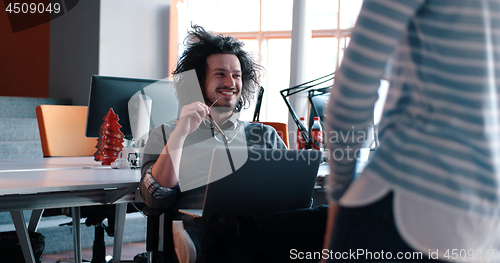Image of Startup Business Team At A Meeting at modern office building