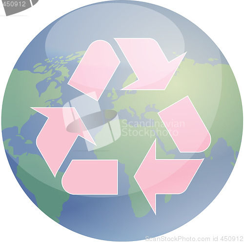 Image of Recycling eco symbol