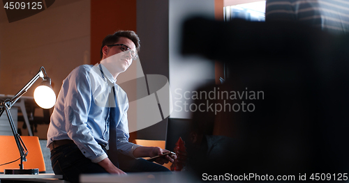 Image of Startup Business Team At A Meeting at modern office building