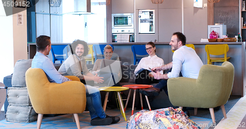 Image of Startup Business Team At A Meeting at modern office building