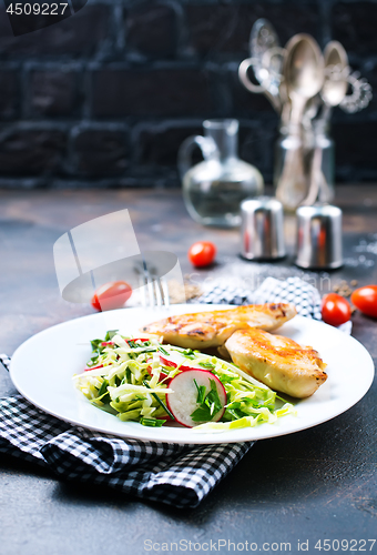 Image of chicken with salad