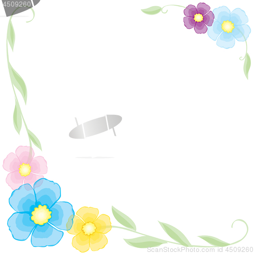 Image of Vector Flowers and Branch Card