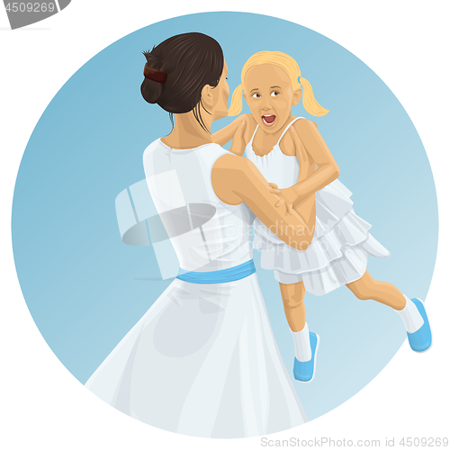 Image of Vector Mother And Daughter
