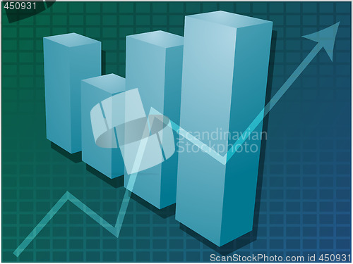 Image of Financial barchart illustration