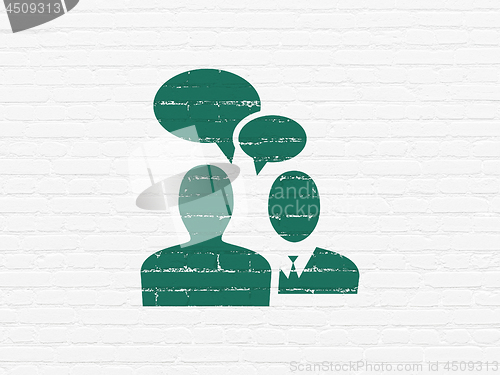 Image of Business concept: Business Meeting on wall background