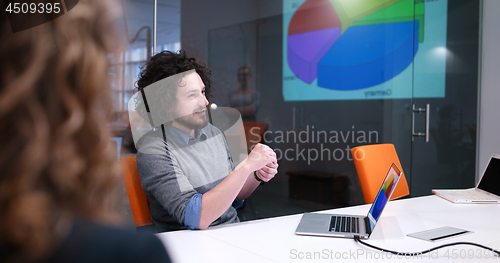 Image of Startup Business Team At A Meeting at modern office building