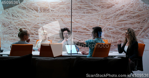 Image of Startup Business Team At A Meeting at modern office building