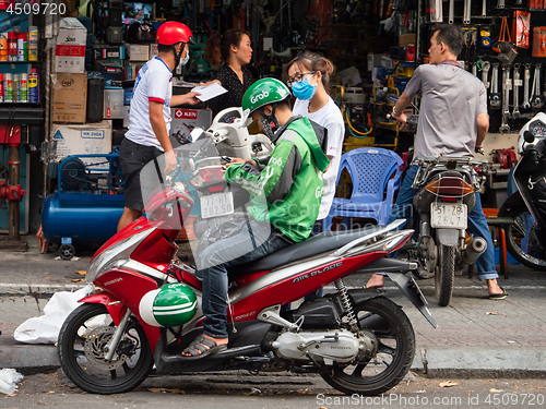 Image of Grab driver in Ho Chi Minh City