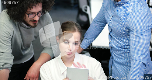 Image of Startup Business Team At A Meeting at modern office building