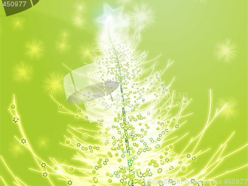 Image of Sparkly christmas tree illustration