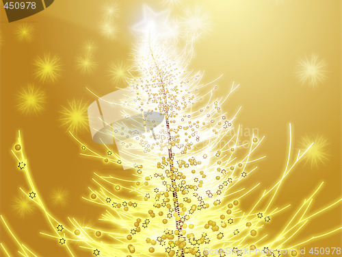 Image of Sparkly christmas tree illustration