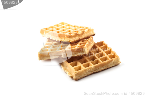 Image of Belgium waffers isolated on white background