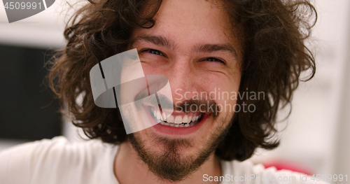Image of Portrait of a young man enjoying free time