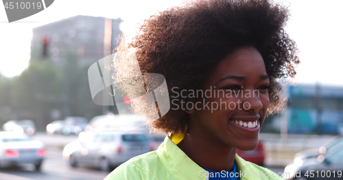 Image of Portrait of multiethnic group of young people on the jogging