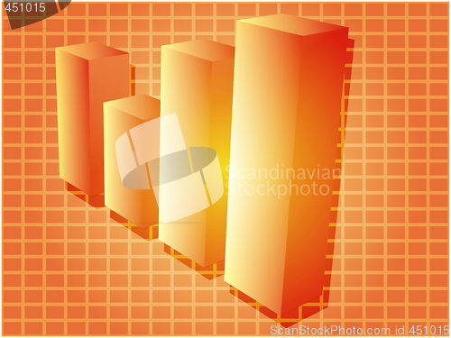 Image of Financial barchart illustration