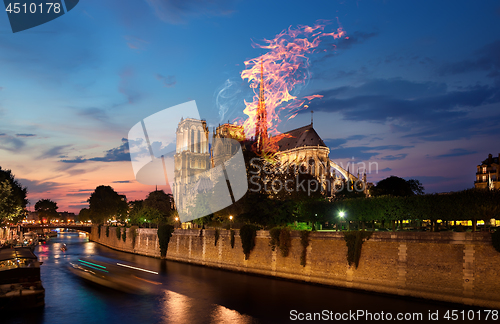 Image of Fire at the Notre Dame