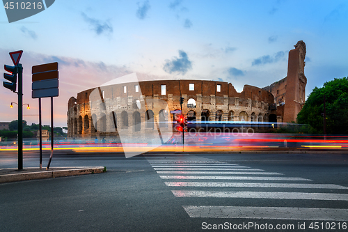 Image of Rome at sunset