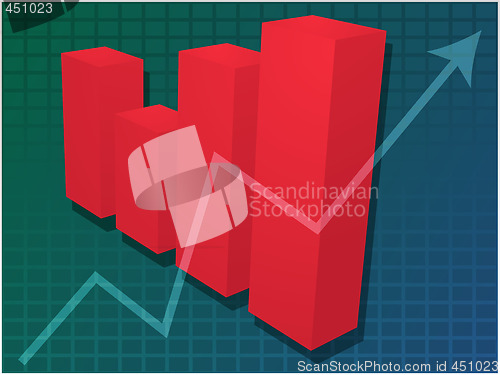 Image of Financial barchart illustration