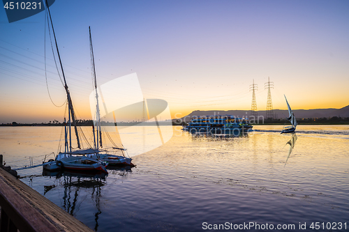 Image of Nile River and boats