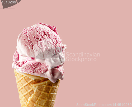 Image of pink ice cream