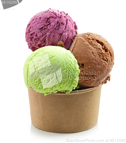 Image of Ice cream balls in paper cup