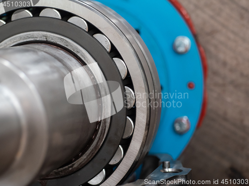 Image of Detail of stainless steel roller bearing