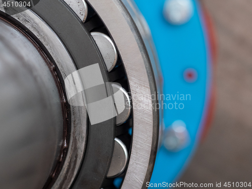 Image of Detail of stainless steel roller bearing