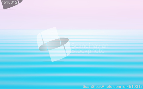 Image of Abstract Blue With Pink Seascape Background In Pastel Tones