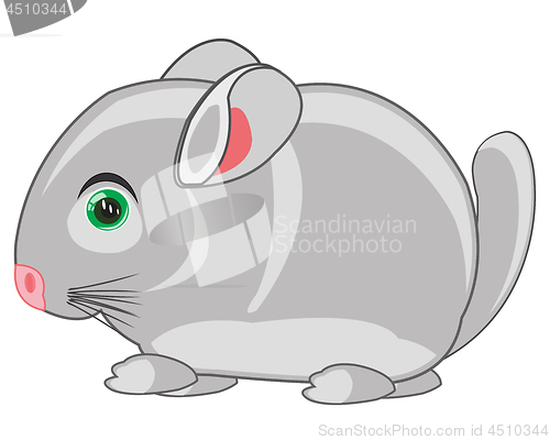 Image of Vector illustration of the cartoon fur-bearing animal chinchillas