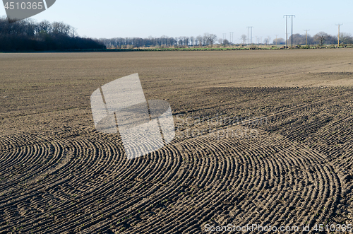 Image of Patterns in a just sown farmers field