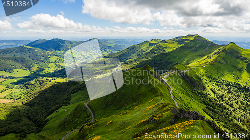 Image of Volcanic mountains viewed  from Puy Mary