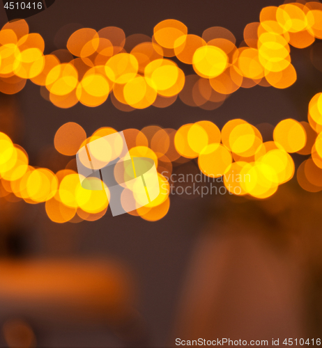 Image of gold color blurred lights
