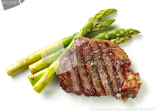 Image of grilled steak and asparagus