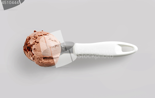 Image of chocolate ice cream scoop