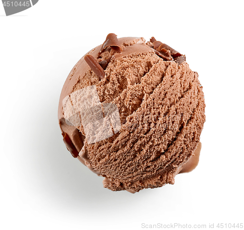 Image of chocolate ice cream ball