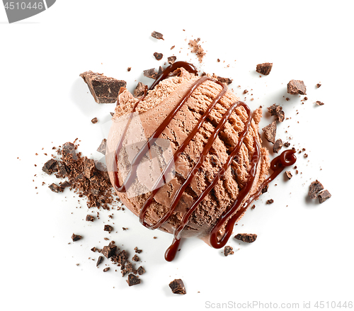 Image of chocolate ice cream ball