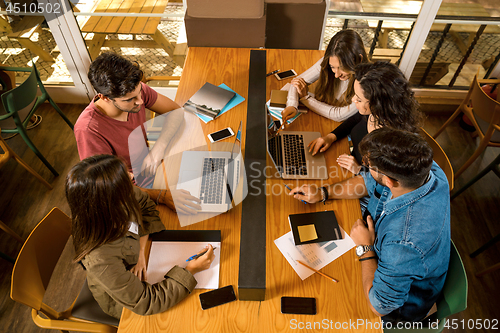 Image of Group of students working together