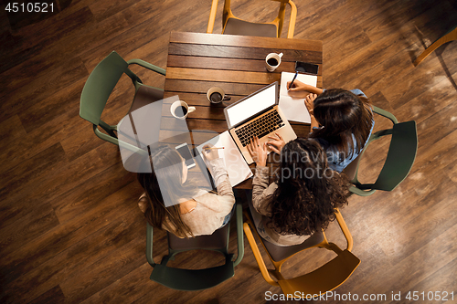 Image of Female friends worried with final exams