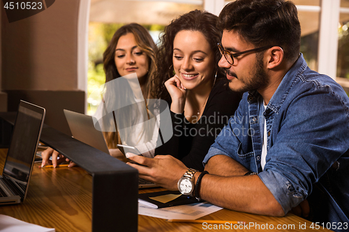 Image of Group of students working together