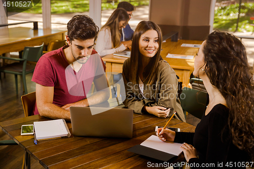 Image of Friends studying together 