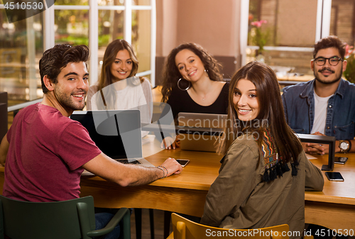 Image of Group of students working together