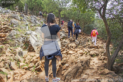 Image of Apparition hill Podbrdo overlooking the village of Medjugorje in