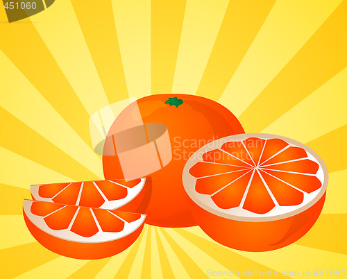 Image of Orange sections illustration