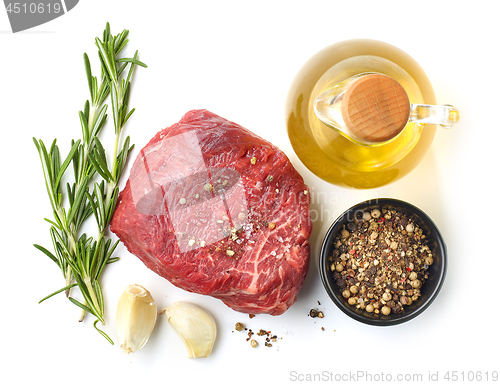 Image of fresh raw beef fillet steak meat