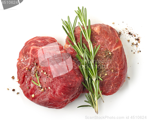 Image of fresh raw beef fillet steak meat