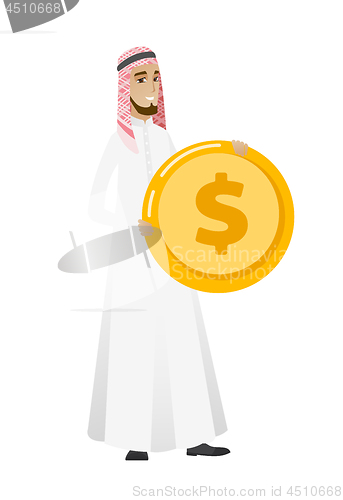 Image of Successful businessman with dollar coin.