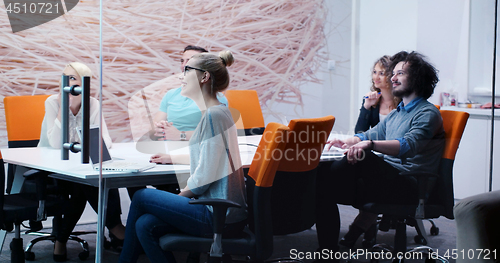 Image of Startup Business Team At A Meeting at modern office building