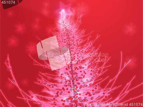 Image of Sparkly christmas tree illustration